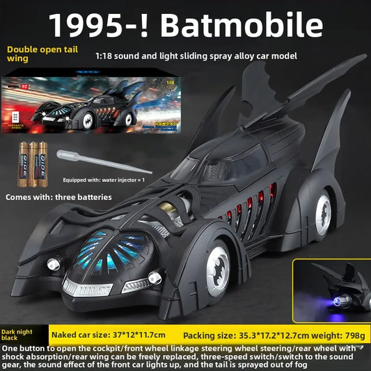 1:18 Batman Batmobile Car – 1966 & Tumbler Diecast Model with Sound, Light & Spray
