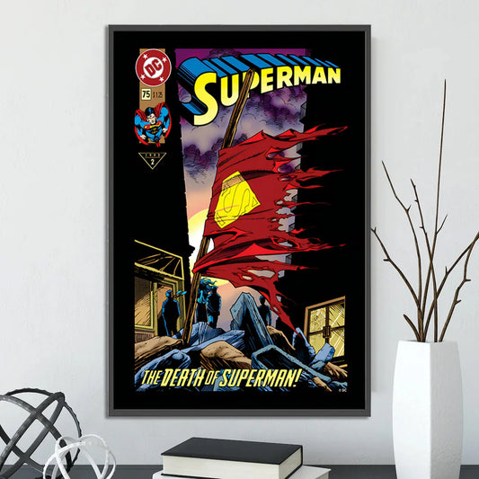 DC Comic Book Covers Poster – Self-Adhesive Wall Art
