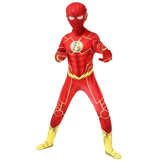 Flash Cosplay Bodysuit – Superhero Costume for Adults & Kids