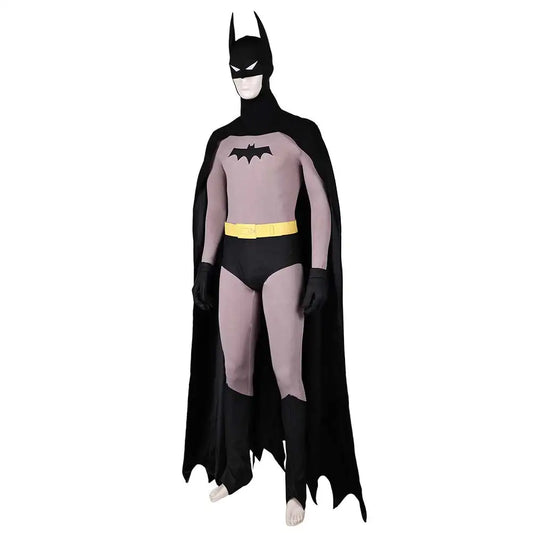 Batman Cosplay Costume – Bruce Wayne Jumpsuit with Cloak & Mask for Adults