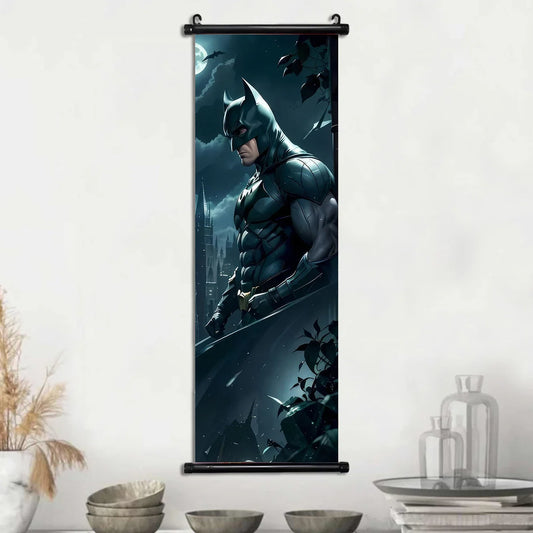Batman Hanging Scroll Poster – DC Movie Canvas Wall Art