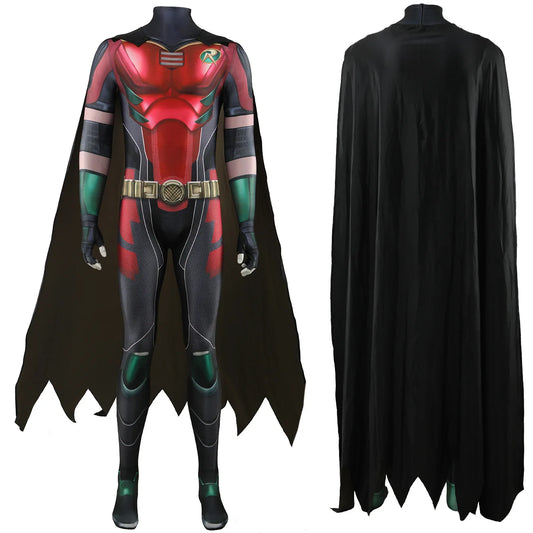 Robin Cosplay Costume – Boy Wonder Spandex Bodysuit for Adults