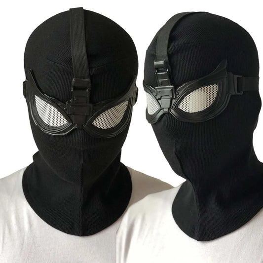 Peter Parker Stealth Spider Mask – Black Cosplay Helmet for Halloween & Parties