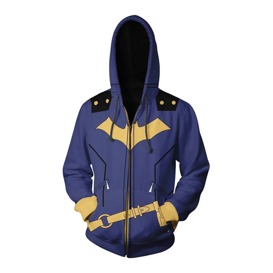Superhero Batgirl 3D Print Hoodie – Stylish Cosplay Jacket for Men & Women