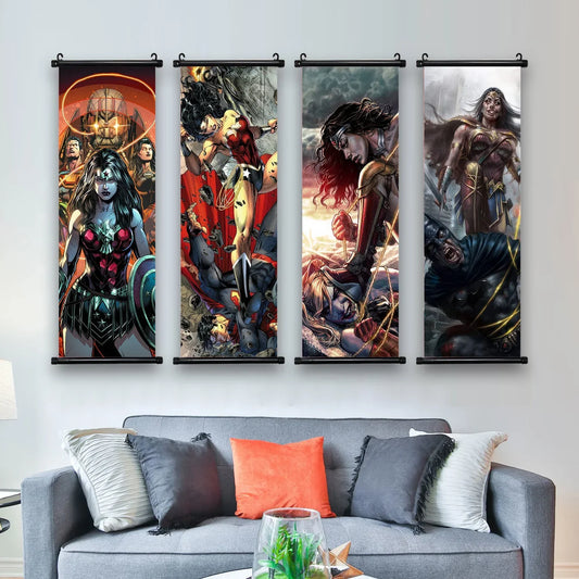 DC Wonder Woman Hanging Scroll – Canvas Wall Art