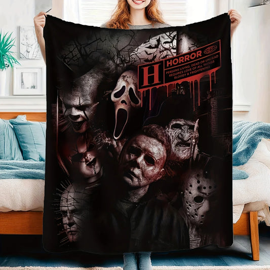 Halloween Horror Movie Character Blanket – Cozy Cover for All Occasions