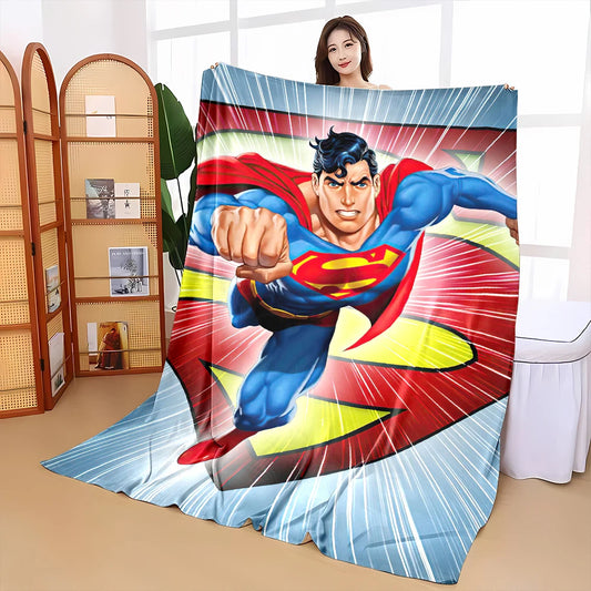 Justice League Superman Soft Flannel Blanket – Cozy Sofa & Bed Throw for All Seasons