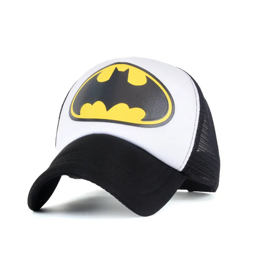 Kids’ Batman Snapback Cap – Breathable Cotton Mesh Hat for Ages 2–8