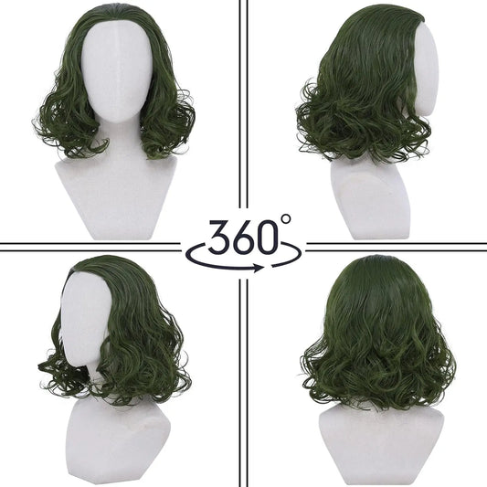 Joker Cosplay Green Wig – Unisex High-Temperature Fiber Hair