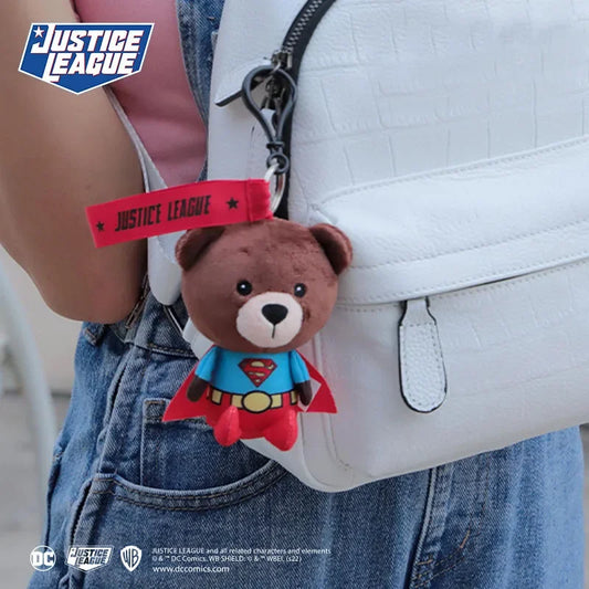 Justice League Plush Keychain – Batman & Wonder Woman Teddy Bear Doll