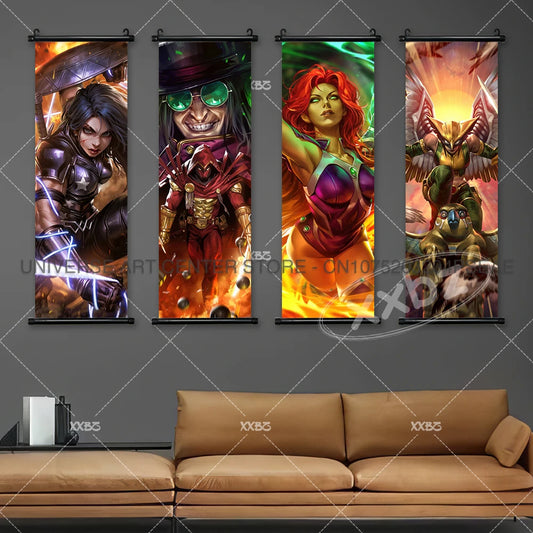 Batman & DC Heroes Scroll Poster – Justice League Wall Art