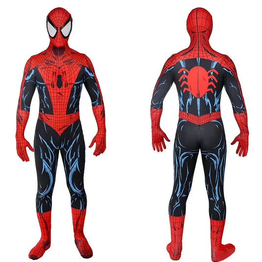 Deluxe Spiderman Cosplay Costume – McFarlane-Inspired Suit with Arch Lenses