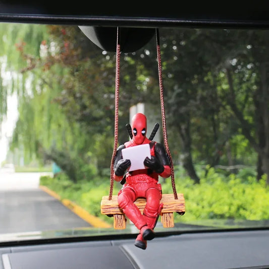 Deadpool Car Rearview Mirror Pendant – Reading Figure Decoration
