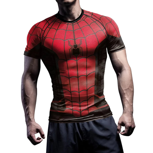 Spider-Man Compression Shirt – Men’s Short Sleeve Cosplay Top