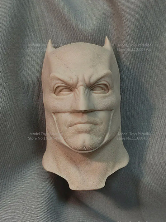 1/6 Scale Desert Batman Unpainted Head Sculpt – White Model for 12-Inch Figures