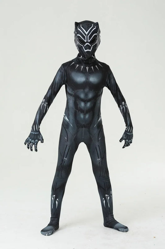 Black Panther Cosplay Costume – Men, Boys & Children Jumpsuits
