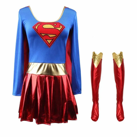 Supergirl Costume for Women – Superhero Party & Halloween Dress