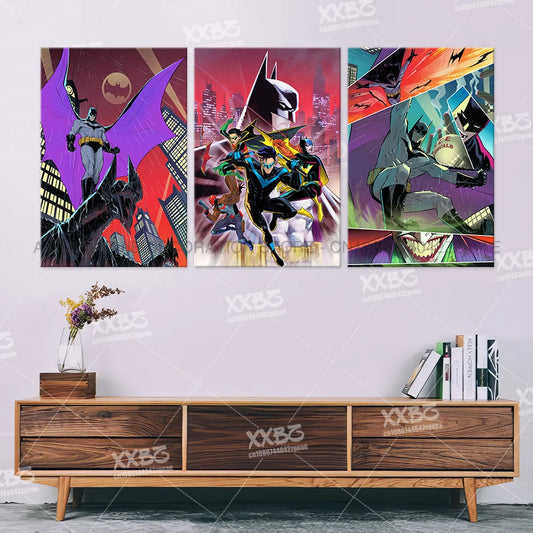 Batman & Harley Quinn Canvas Poster – DC Comics HD Wall Art for Home Decor