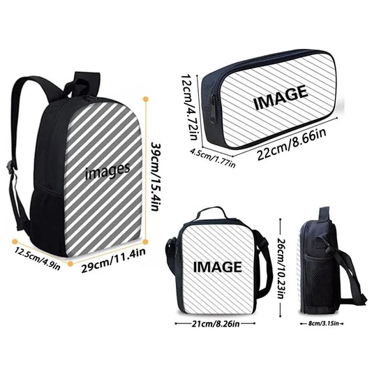 Batman Logo School Backpack Set – Kids Backpack with Lunch & Pencil Bag