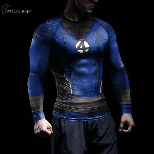 Superhero Compression Shirt – Men’s Long Sleeve Cosplay Top