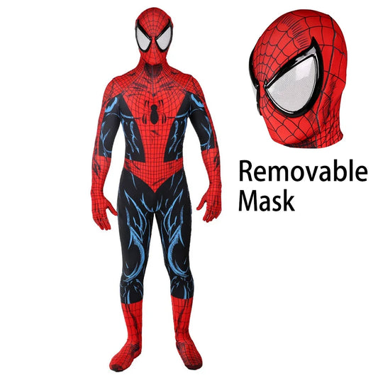 Deluxe Spiderman Cosplay Costume – McFarlane-Inspired Suit with Arch Lenses
