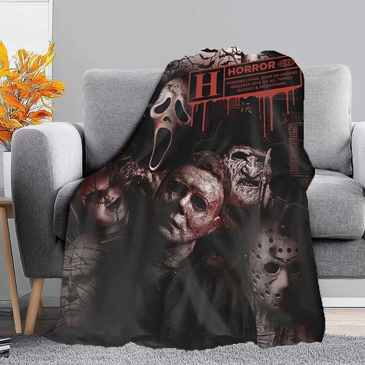 Halloween Horror Movie Character Blanket – Cozy Cover for All Occasions