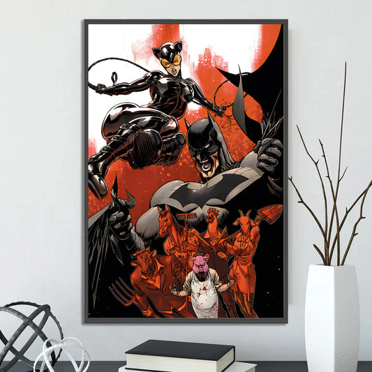 DC Batman Self-Adhesive Poster – Comic Book Cover Wall Art