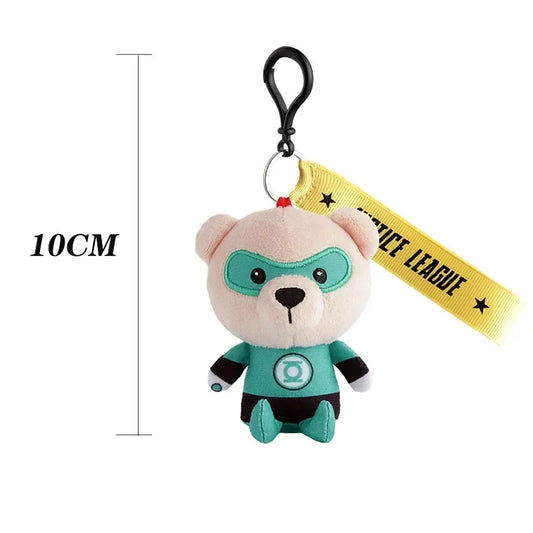 Justice League Plush Keychain – Batman & Wonder Woman Teddy Bear Doll