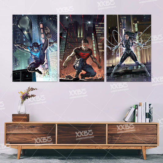 Justice League Canvas Poster – DC Comics Wall Art No Frame